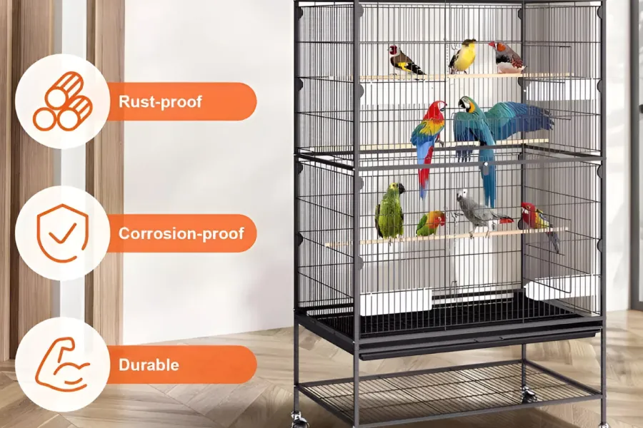 Extra Large Bird Cage with Flight Space